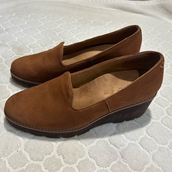 Vionic Willa Wedge Loafer Women’s Size 10. Toffee. Water Repellant Suede Upper - Picture 2 of 12